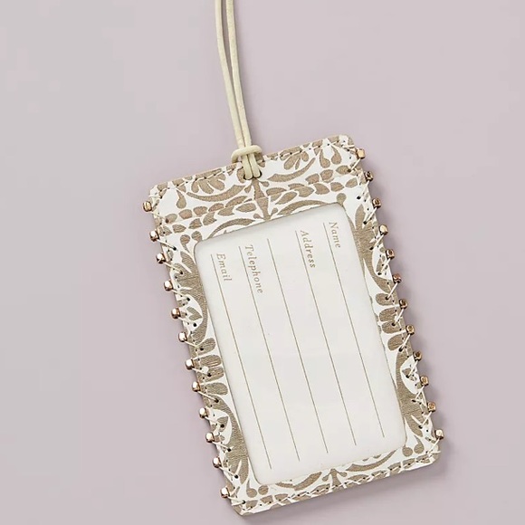 🆕 Anthropologie Raleigh Leather Luggage Tag - Picture 6 of 7